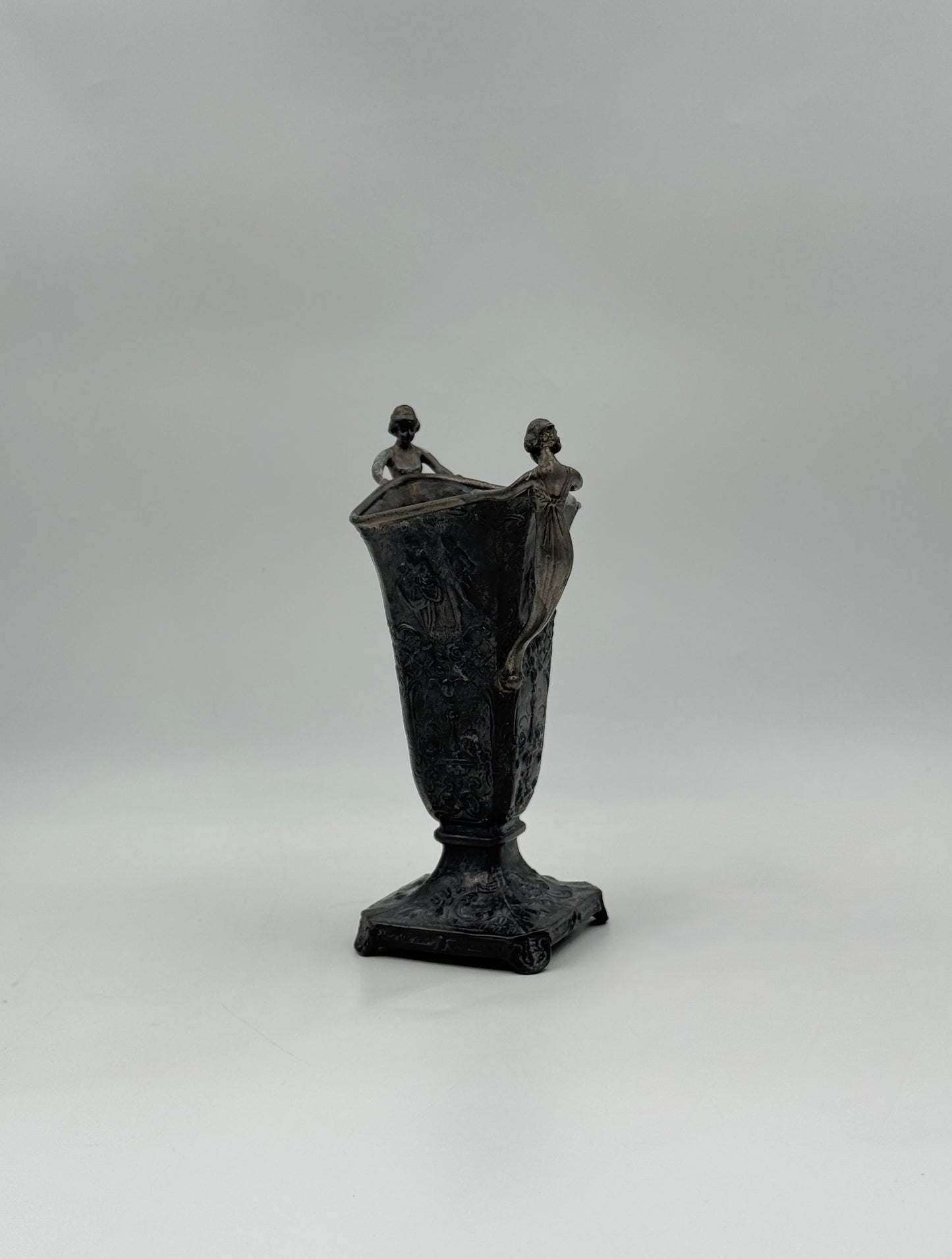 Art Deco Vase – Weidlich Bros. Art Nouveau Style with Woman Handles