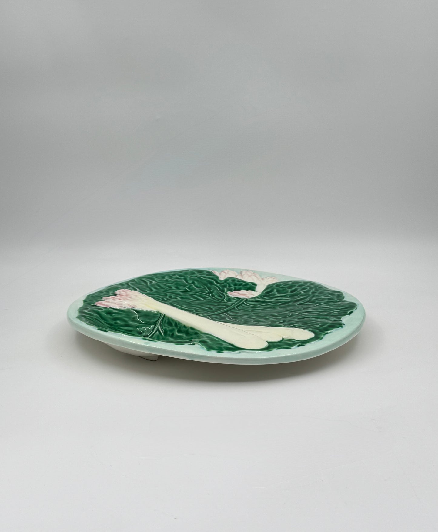 Set of 4 Vintage Majolica Style Asparagus Plates – Haldon Group Japan, 1984