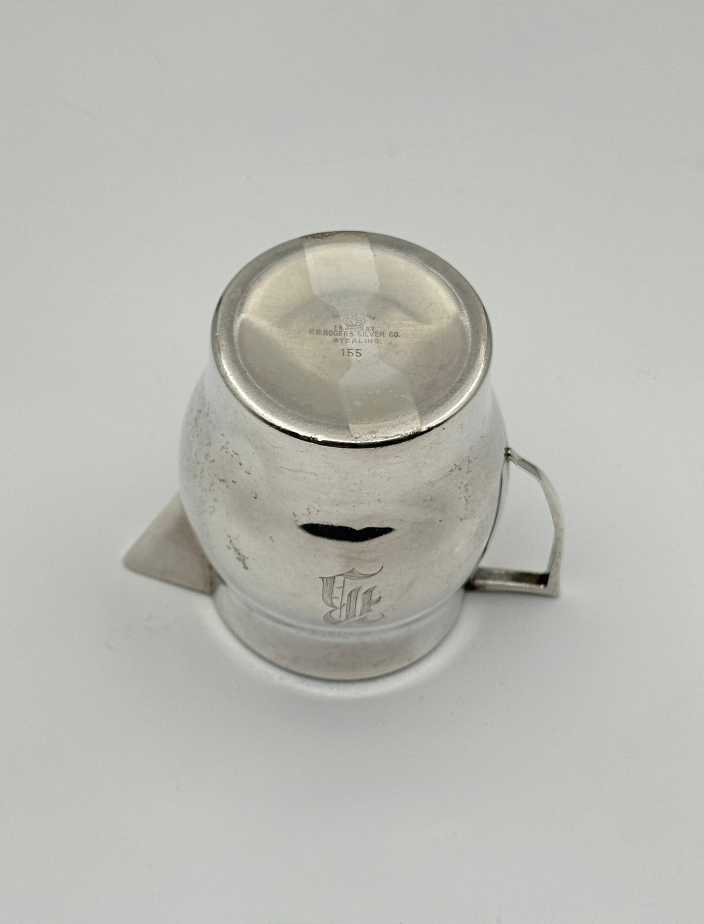 Sterling Silver Creamer – F.B. Rogers Silver Co., Monogrammed