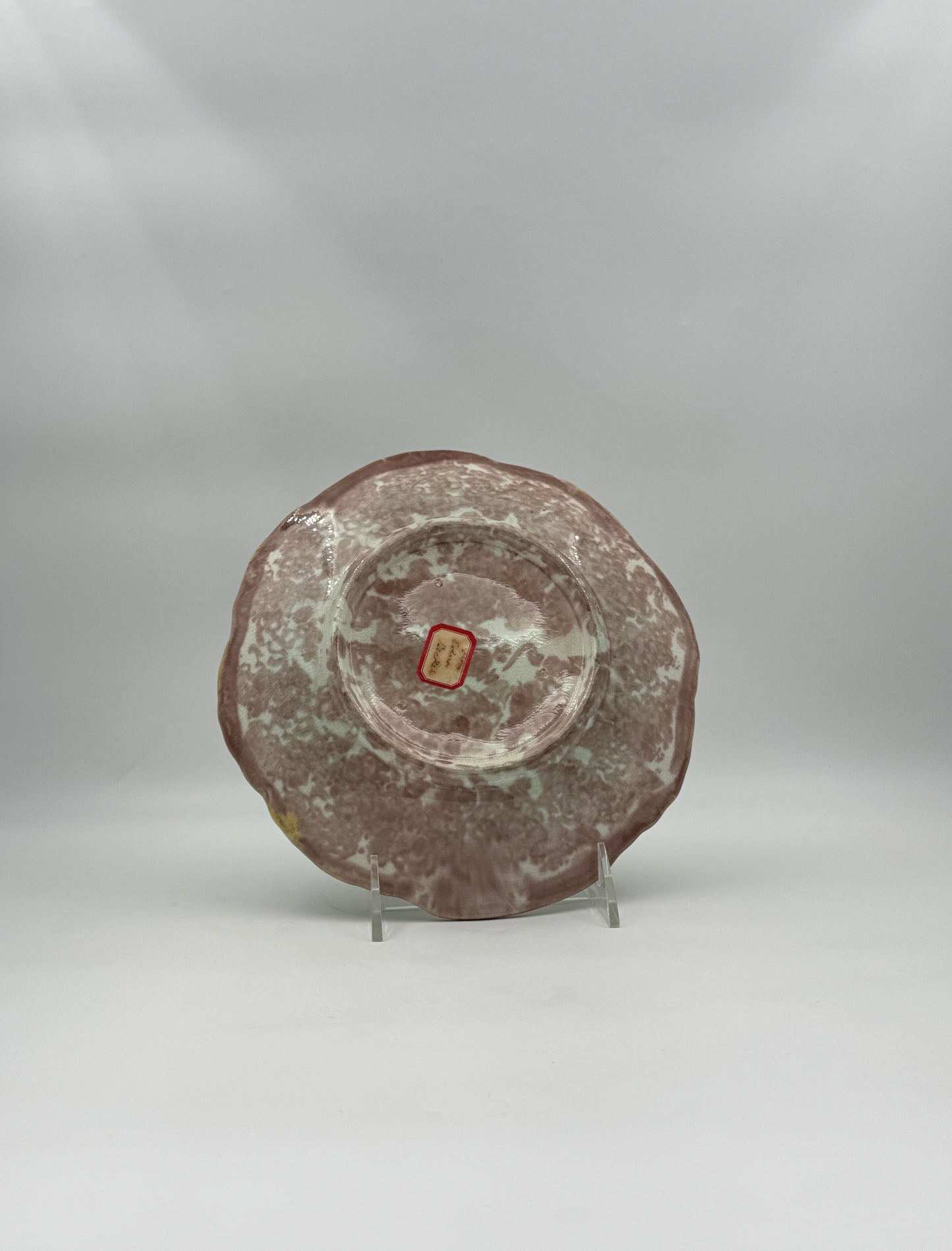 Majolica Plates – Set of 3 Green Leaf Pattern