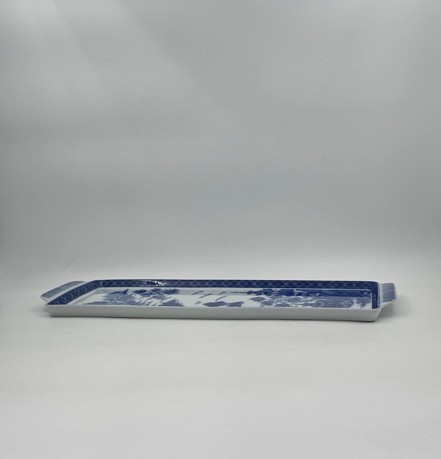Blue Canton Porcelain Sandwich Tray – Mottahedeh Vista Alegre Portugal