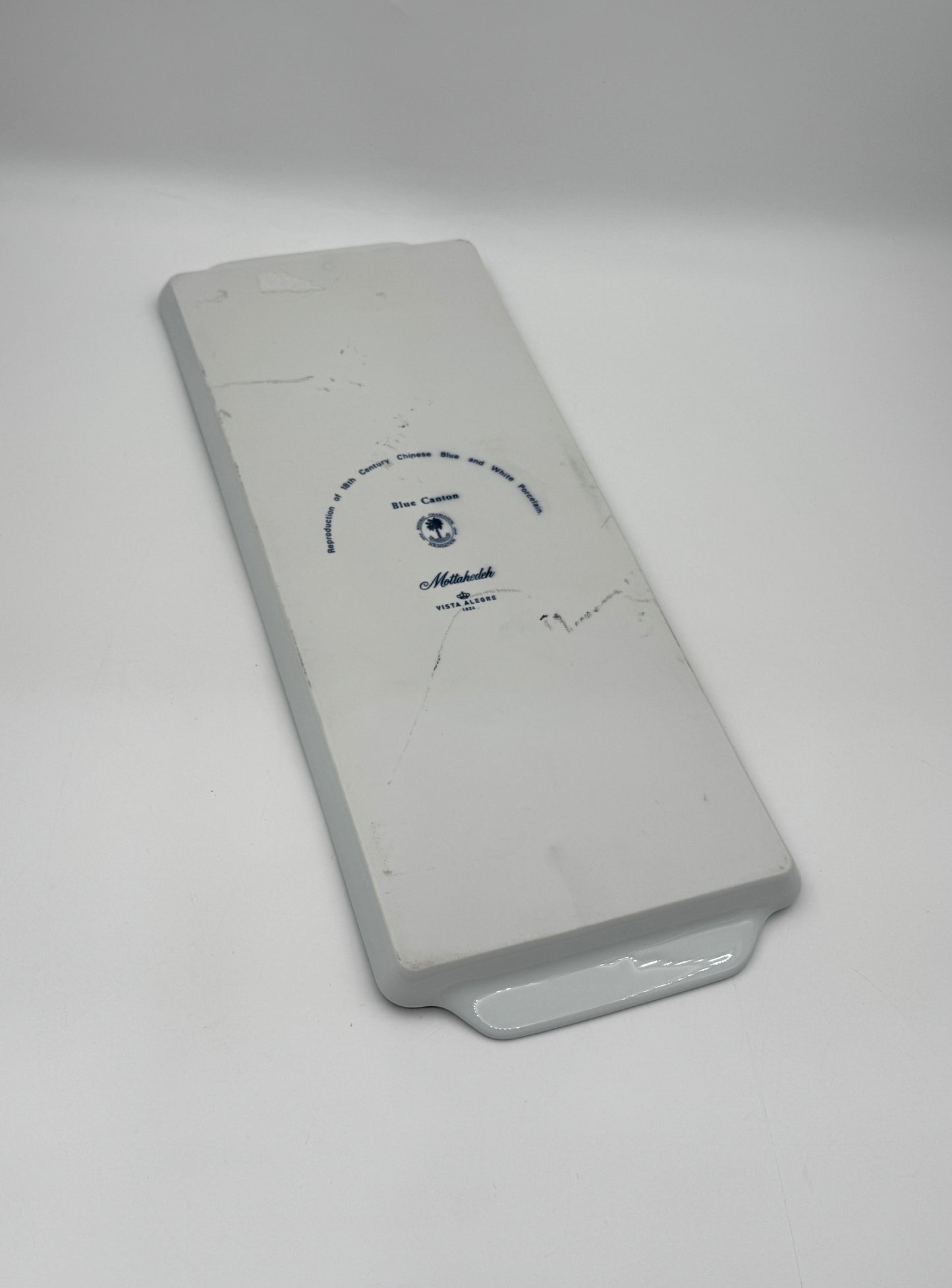 Blue Canton Porcelain Sandwich Tray – Mottahedeh Vista Alegre Portugal