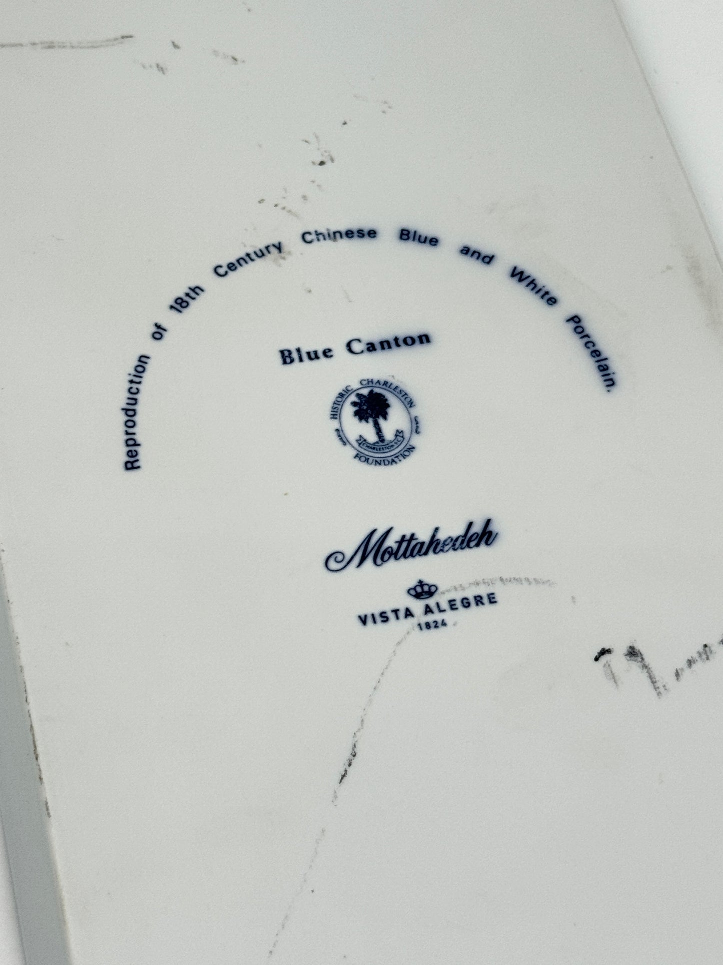 Blue Canton Porcelain Sandwich Tray – Mottahedeh Vista Alegre Portugal