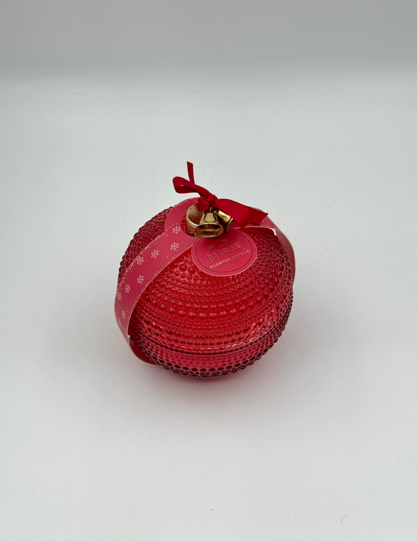 Christmas Holiday Glass Ornament Candle – Red, Wild Berry