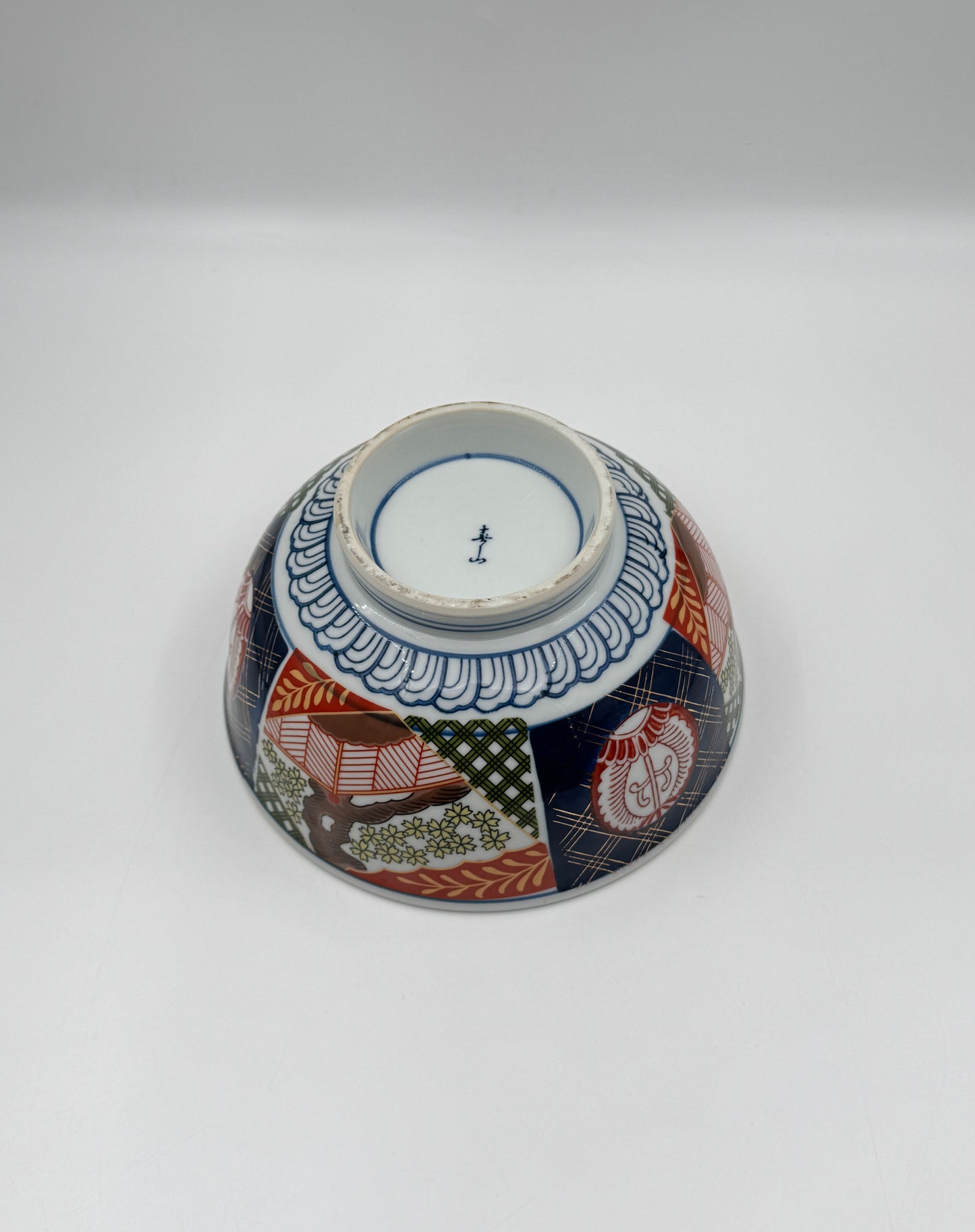 Japanese Nishiki Sakura Bowl – Imari Colors with Cherry Blossom Motif