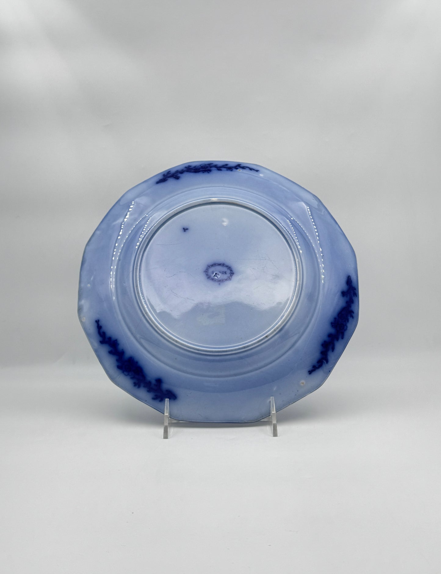 Antique Flow Blue Plate – “Scinde” by John Meir & Sons, England c.1850