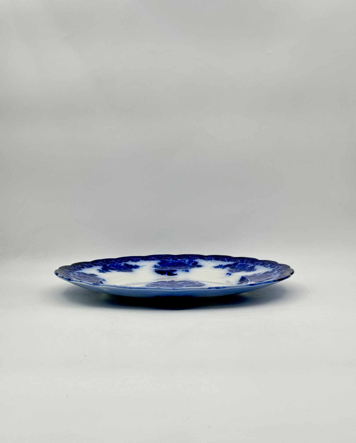 Antique Flow Blue Plate – “Waldorf Royal” by Johnson Brothers, England c.1905