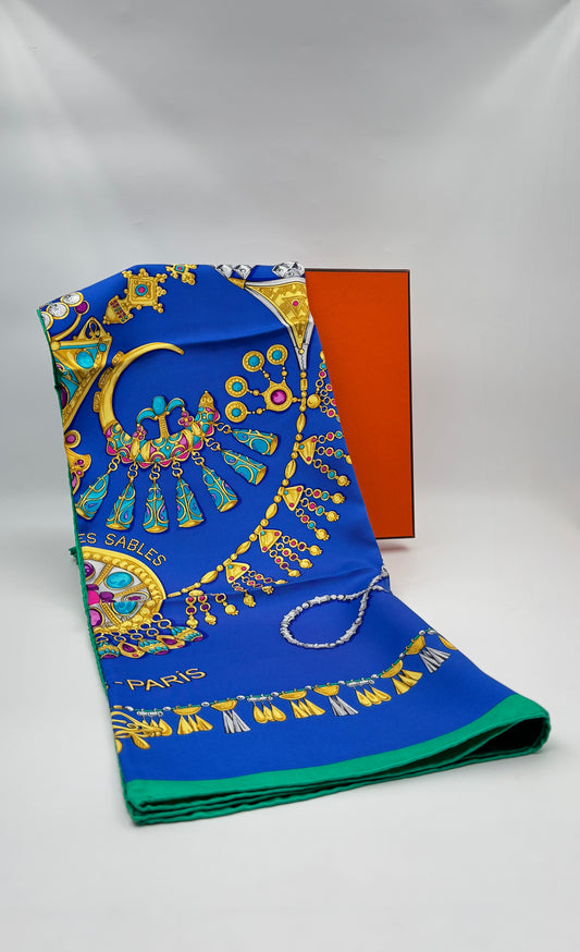 Hermès “Parures des Sables” Silk Scarf – 90 cm – Original Issue c.1995 with Box