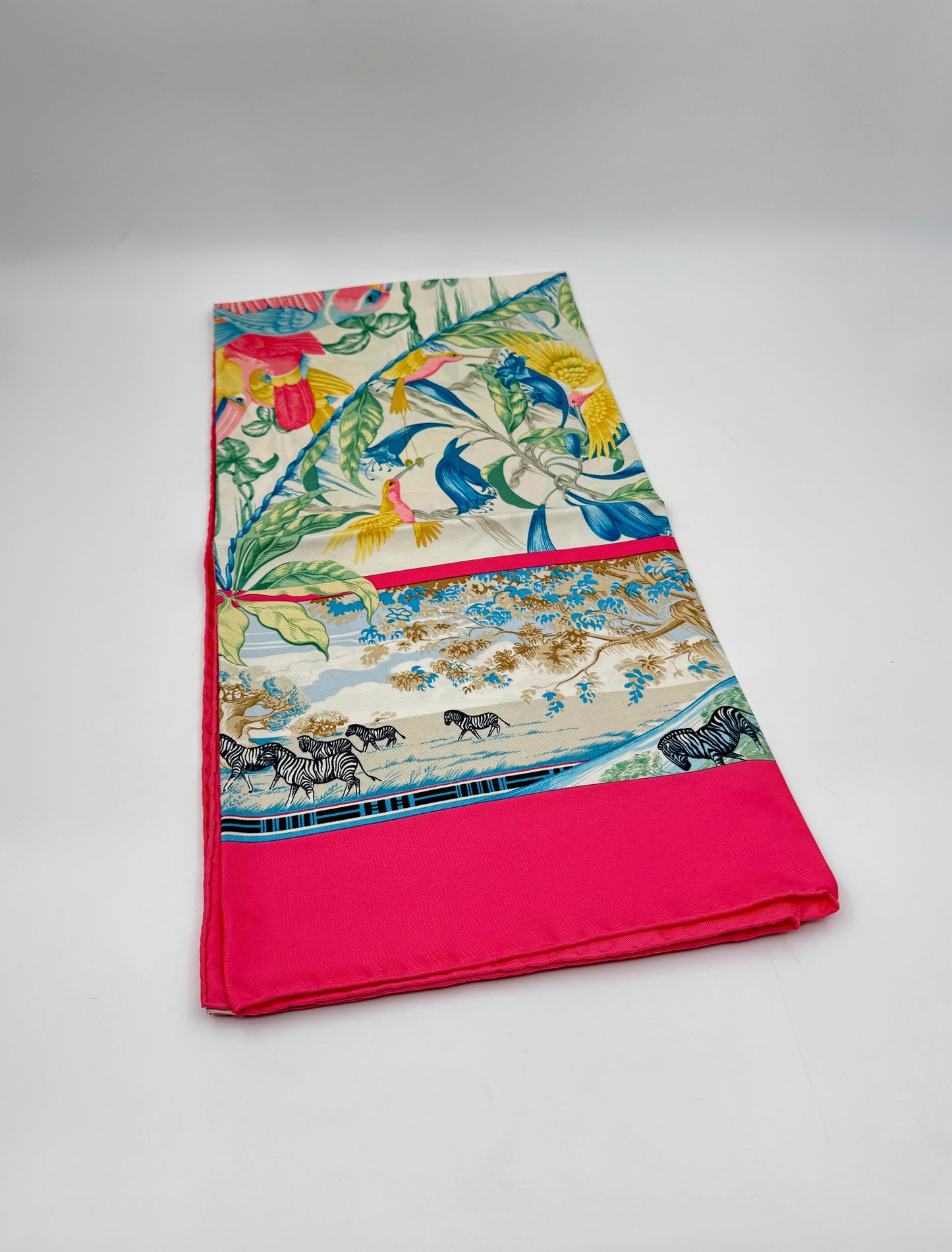 Hermès “Tropiques” Silk Scarf – 90 cm – Laurence Bourthoumieux, 1987