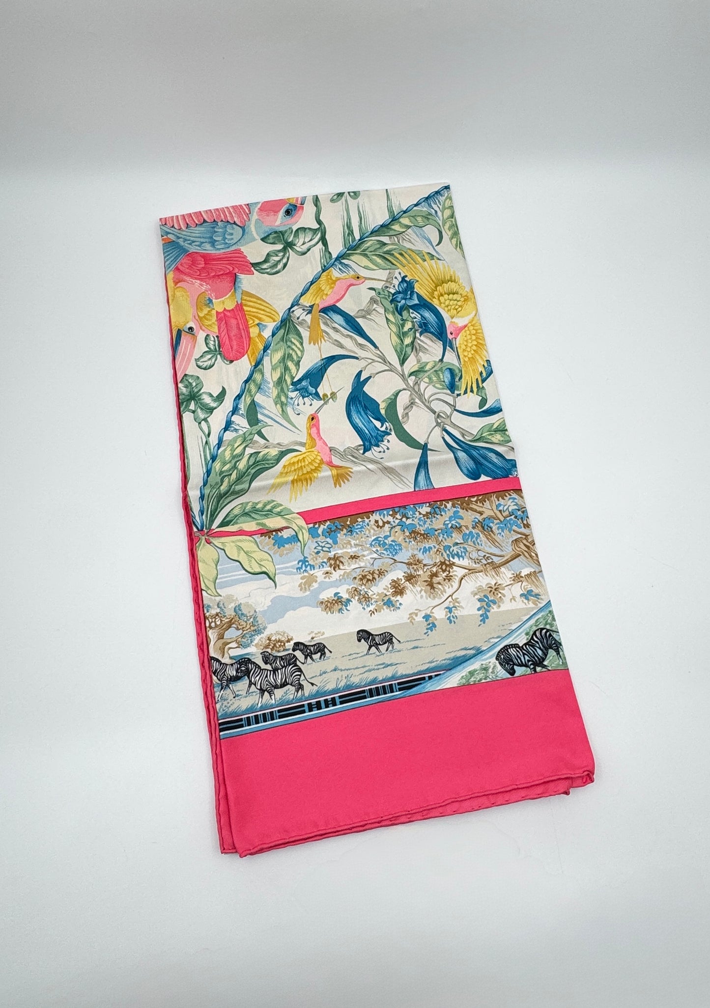 Hermès “Tropiques” Silk Scarf – 90 cm – Laurence Bourthoumieux, 1987