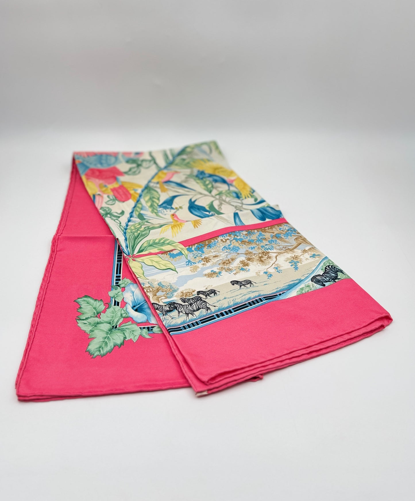 Hermès “Tropiques” Silk Scarf – 90 cm – Laurence Bourthoumieux, 1987