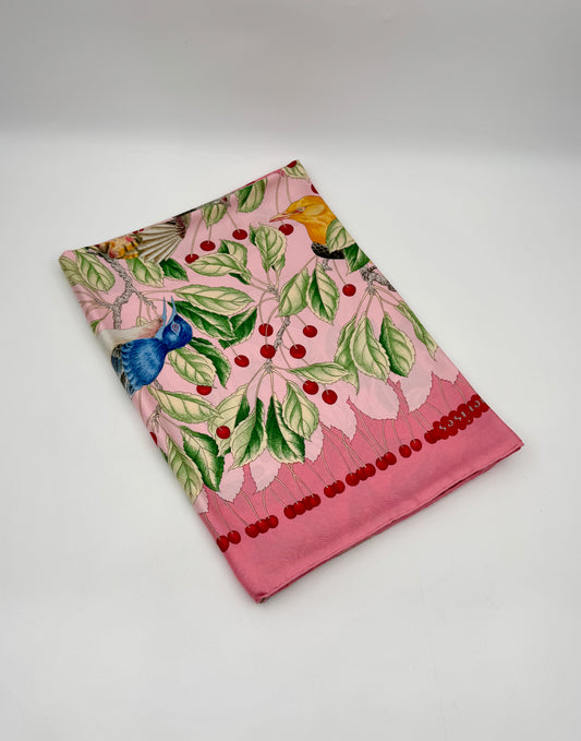 Hermès “Les Merises” Silk Scarf – 90 cm – Antoine de Jacquelot, 1992