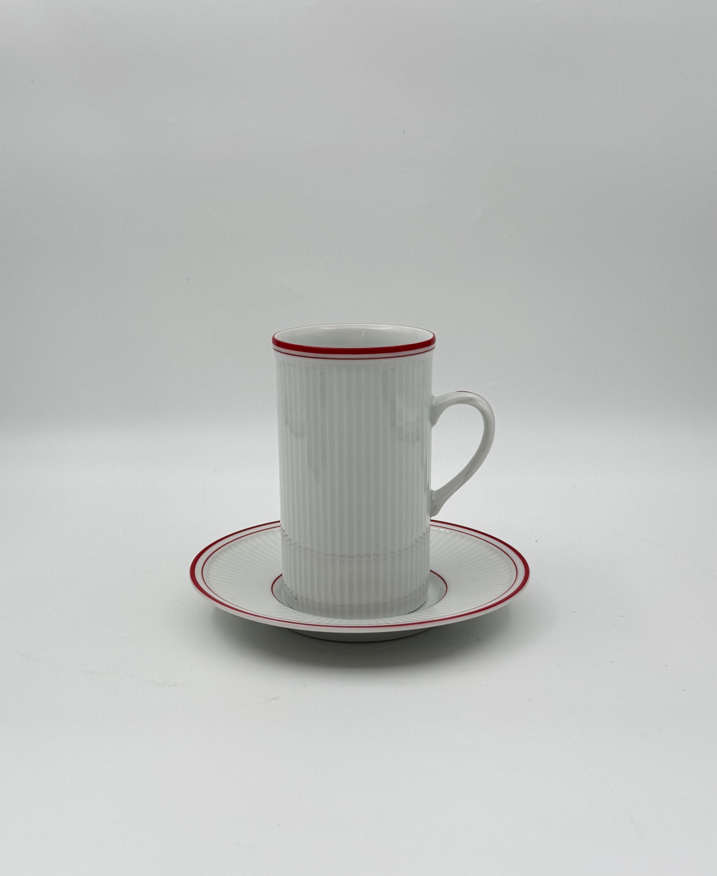 Fitz and Floyd “Holiday Classic” Fine Porcelain Dessert Set – Set of 8 Coffee Cups and Compotes with Saucers