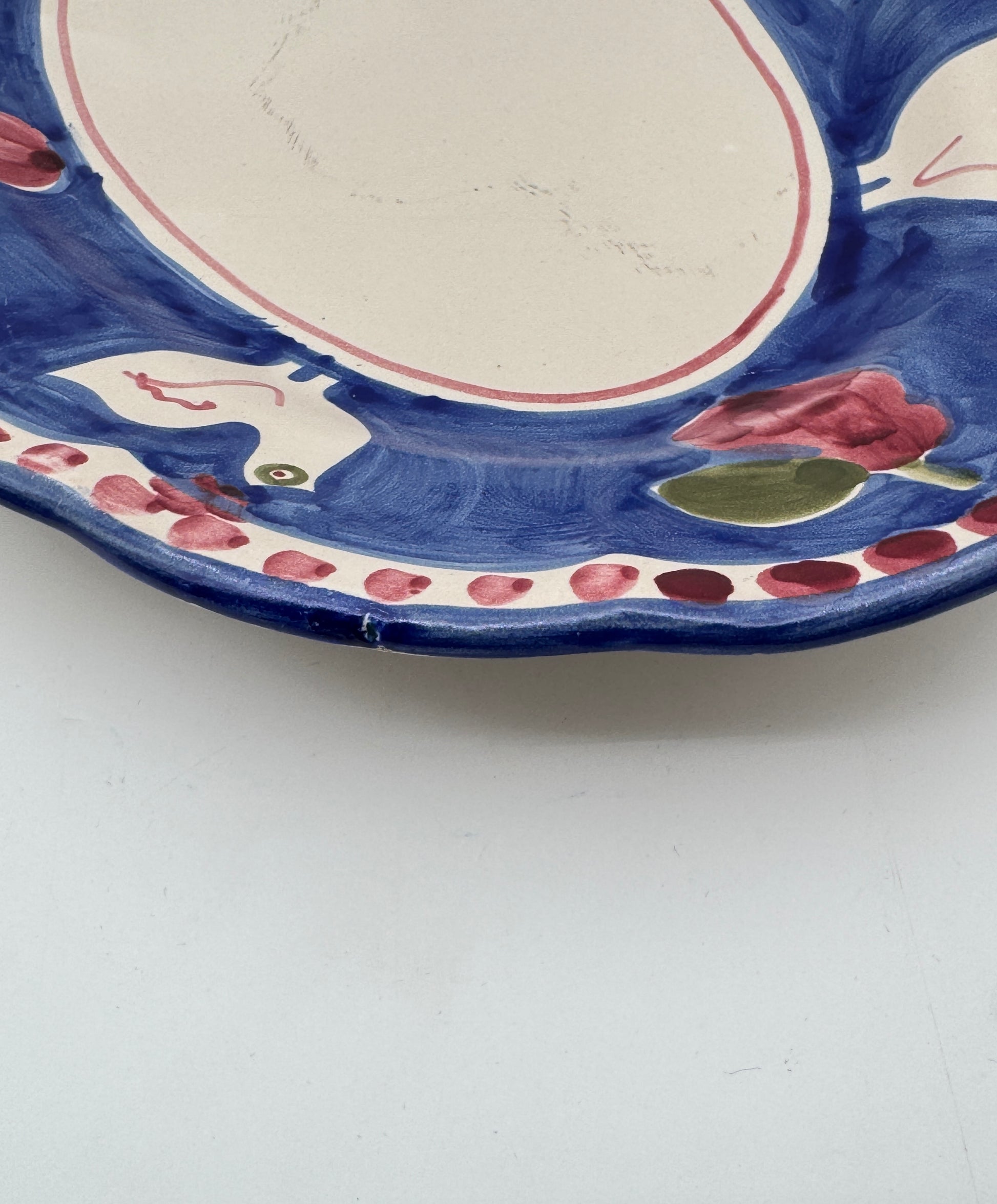 Ceramica Artistica Solimene Hand-Painted Earthenware Platter – Italy 