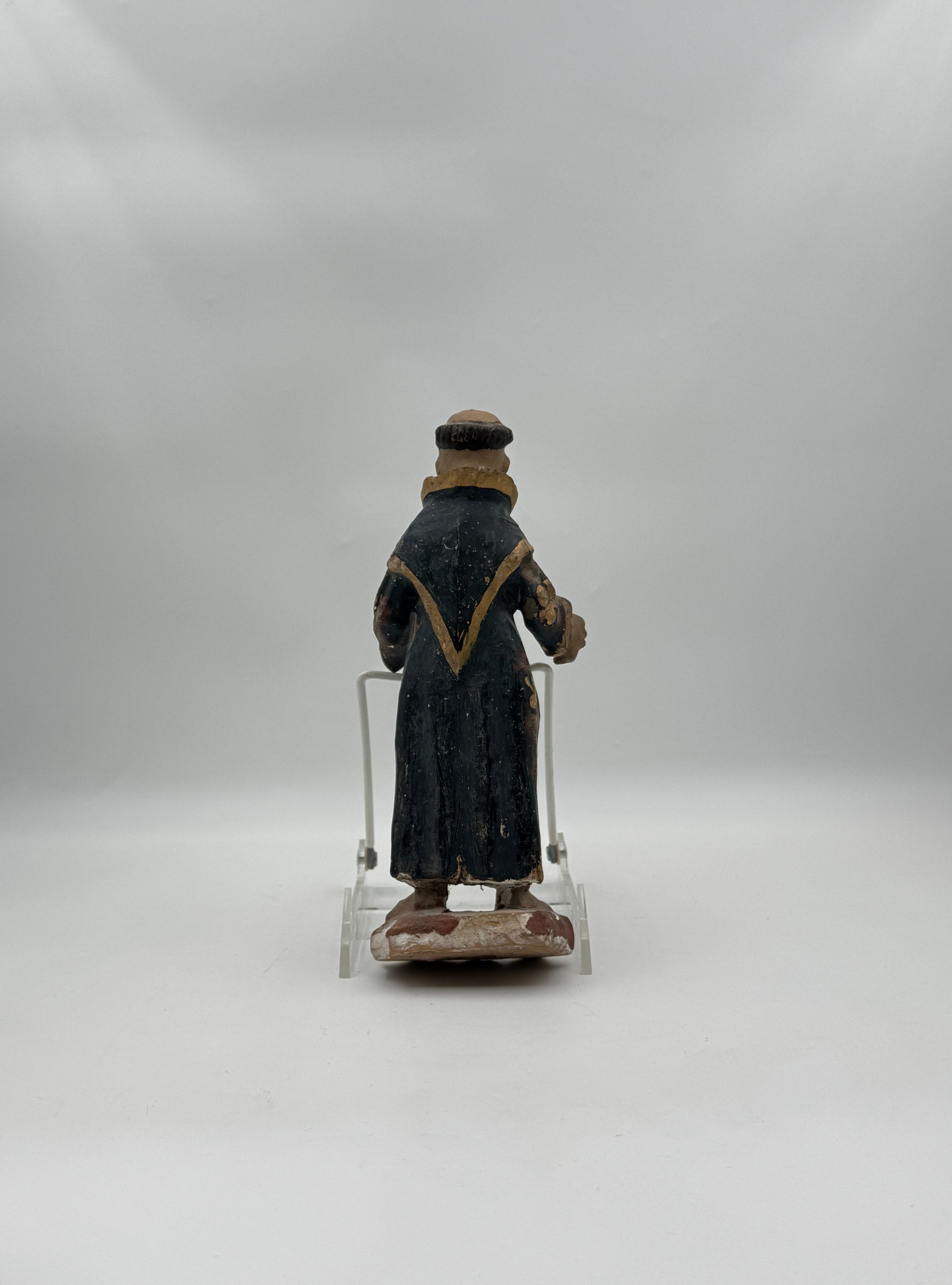 Antique Hand-Carved Santos Figure of St. Anthony of Padua