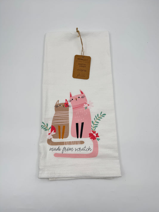 Karma “Made from Scratch” Cat Tea Towel – 100% Cotton
