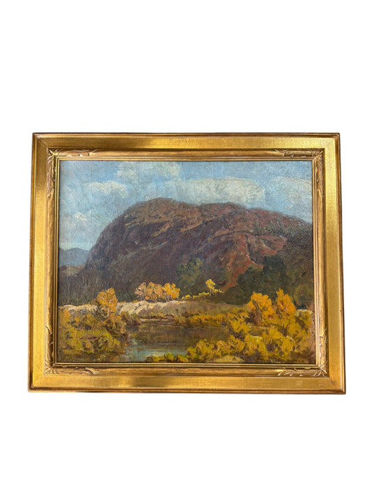 Ralph William Holmes (1876-1963) Original Oil Painting - "A Bend in the River" - Vintage Framed Artwork