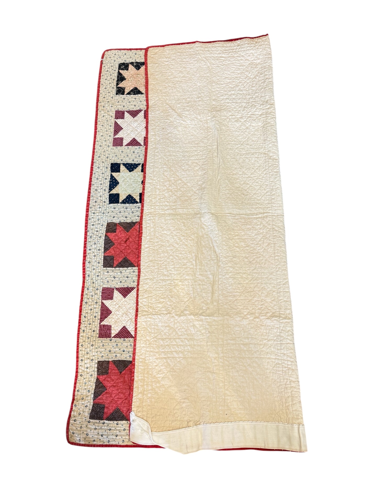 Antique Handmade Quilt – Sawtooth Star Pattern – c.1925