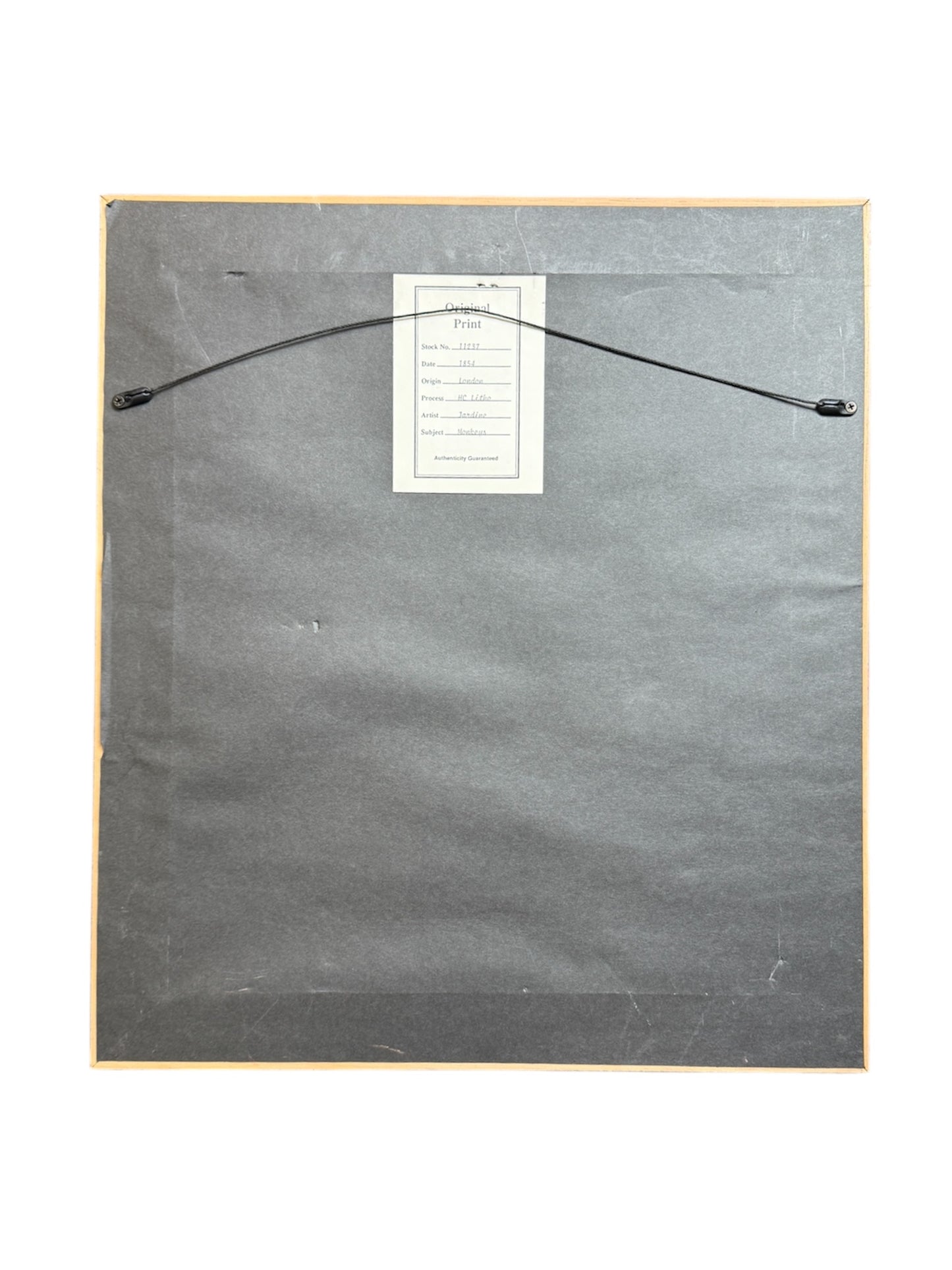 Pair of Antique Monkey Prints by Jardine, London 1854 – Framed