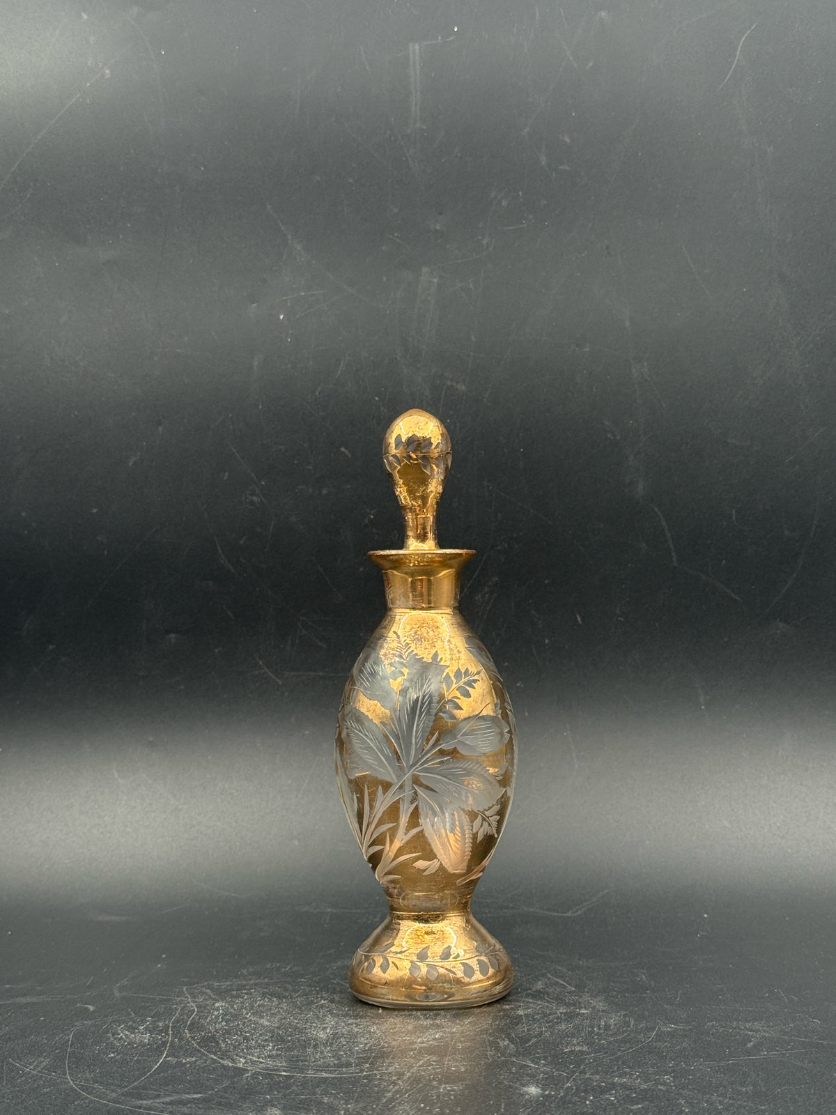 Vintage Czech Glass Perfume Bottles- Set Of 3