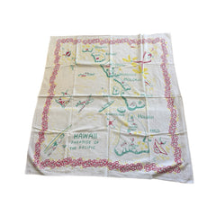 Vintage Midcentury Hawaii Souvenir Tablecloth