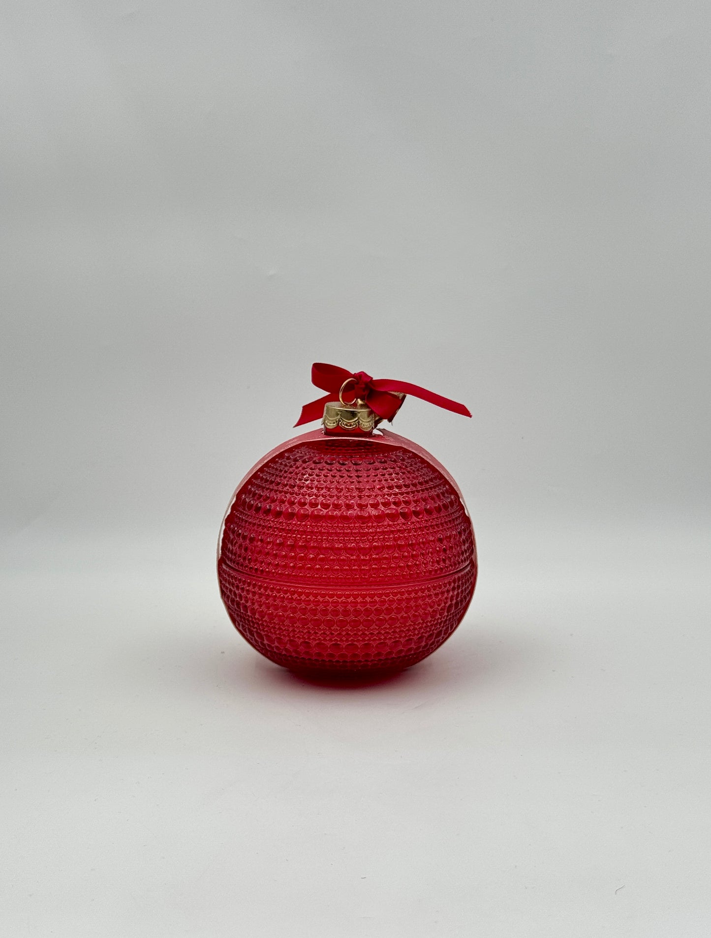 Christmas Holiday Glass Ornament Candle – Red, Wild Berry