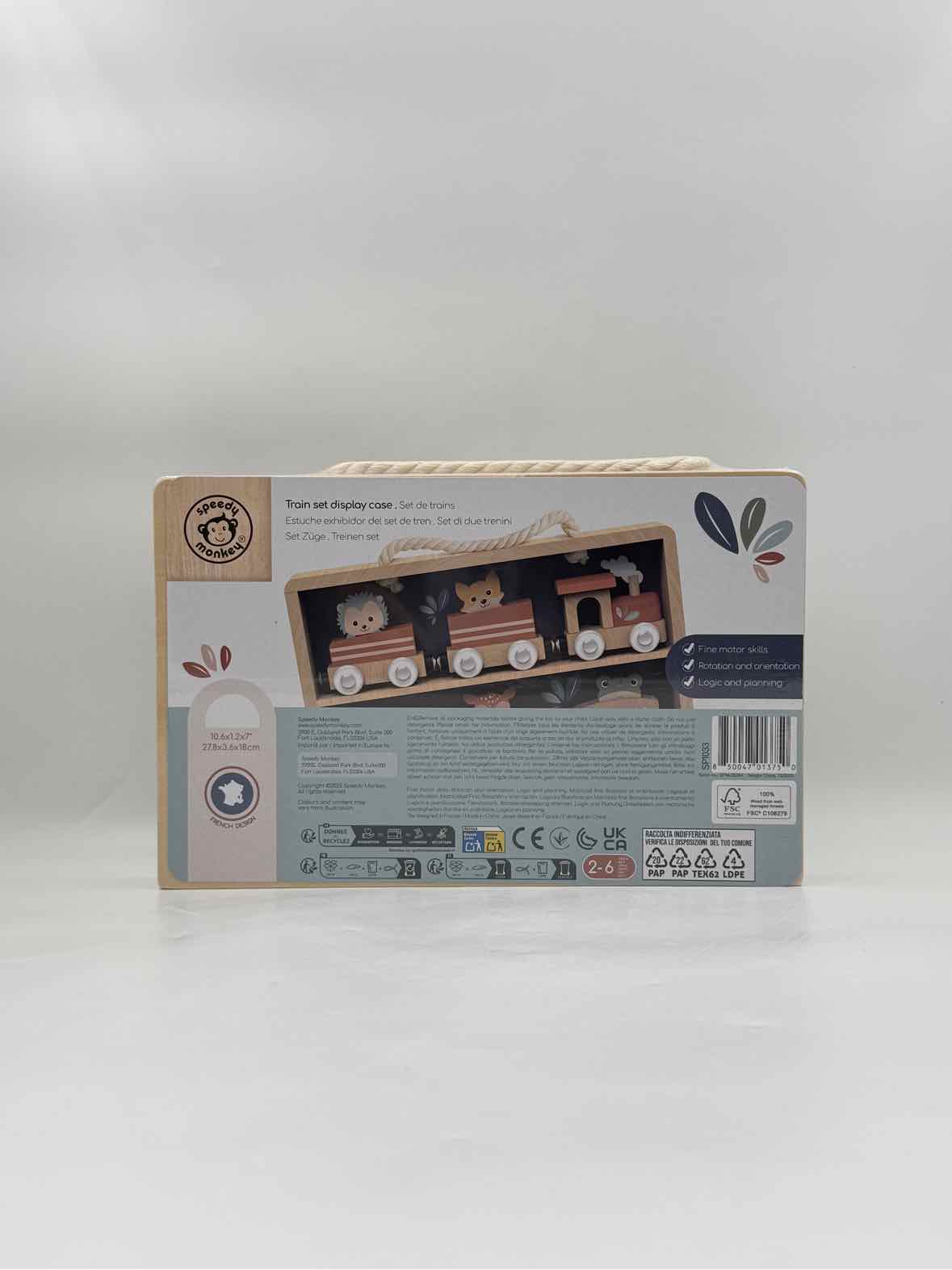 Speedy Monkey 6 Trains And Display Case Toy