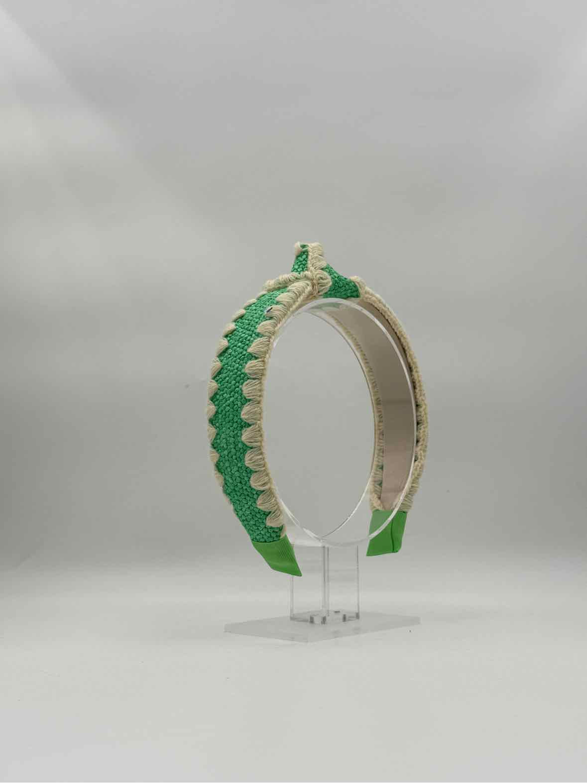Green Knotted Headband – Textured Crochet Style Hair Accessory