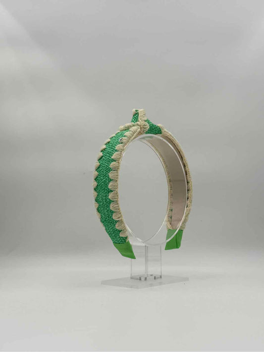 Green Knotted Headband – Textured Crochet Style Hair Accessory