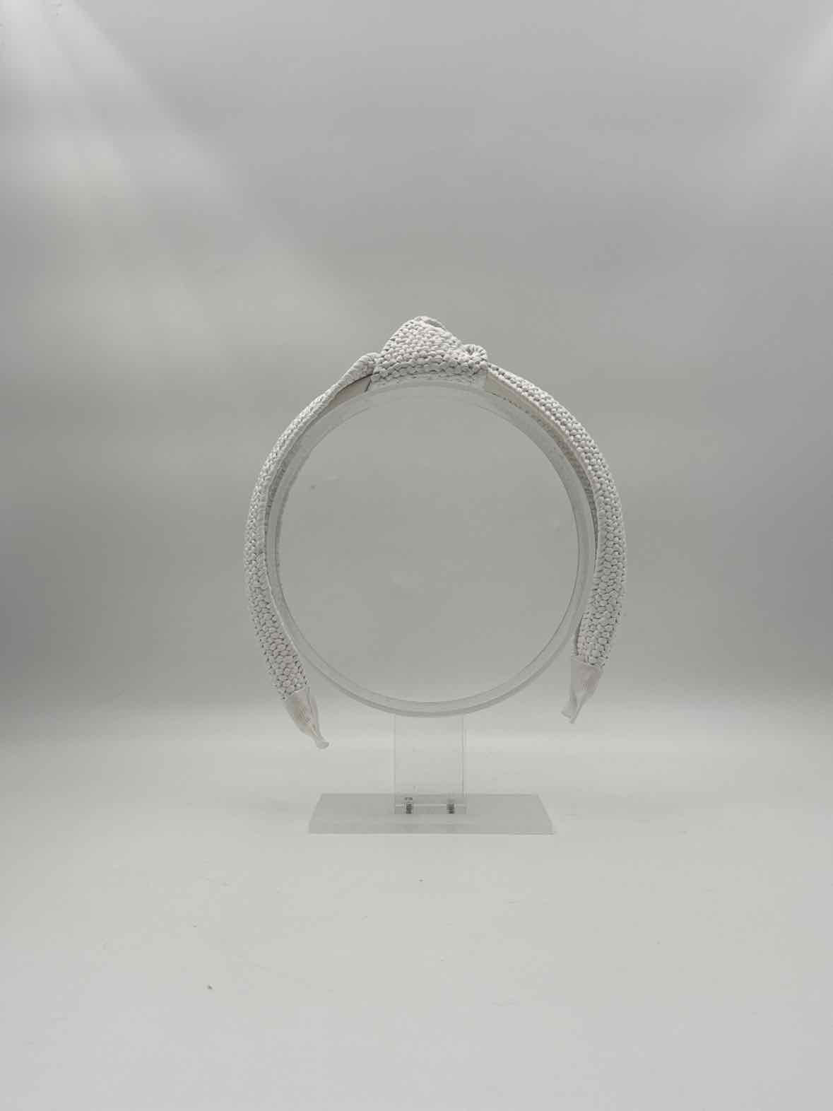White  Knotted Woven Headband – Hair Accessory