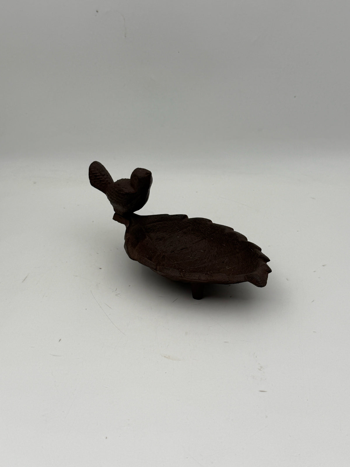 Metal Bird And Leaf Dish