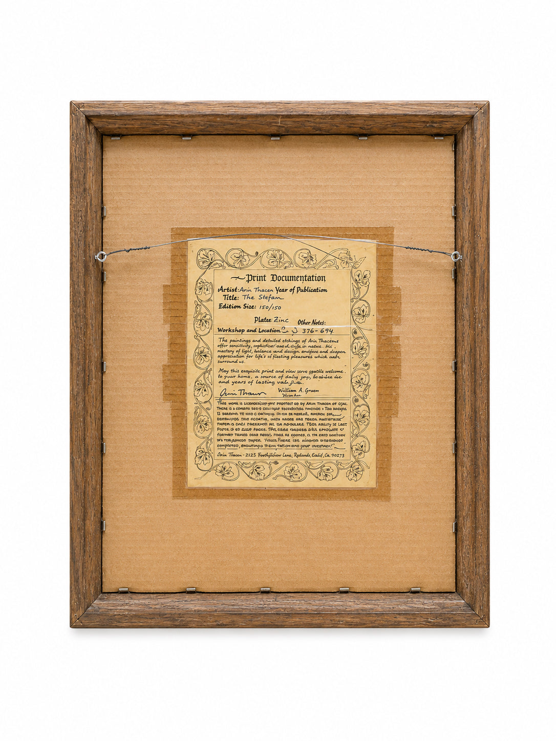 Avi Thaw "The Storm II" Framed Engraving