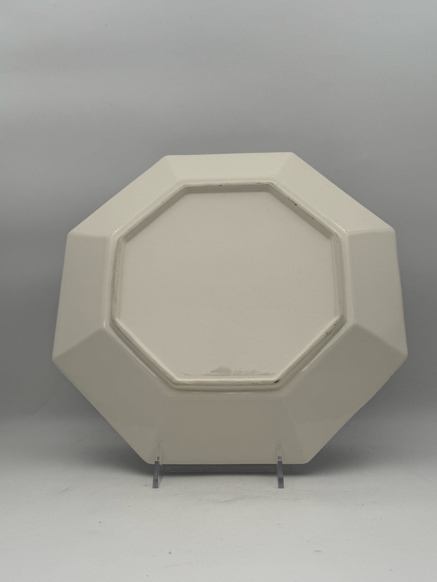 Octagonal Peony And Bird Platter