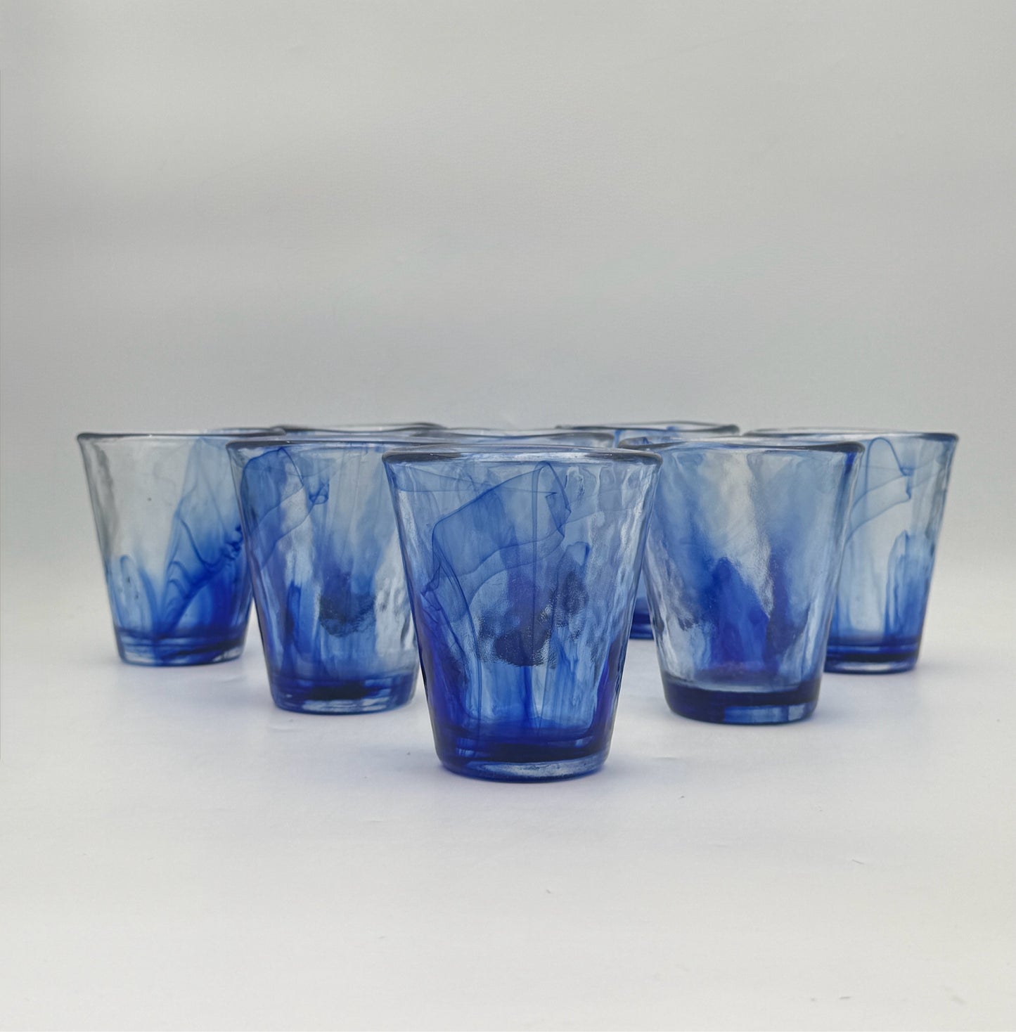 Set of 8 Murano Glass Tumblers by Bormioli Rocco