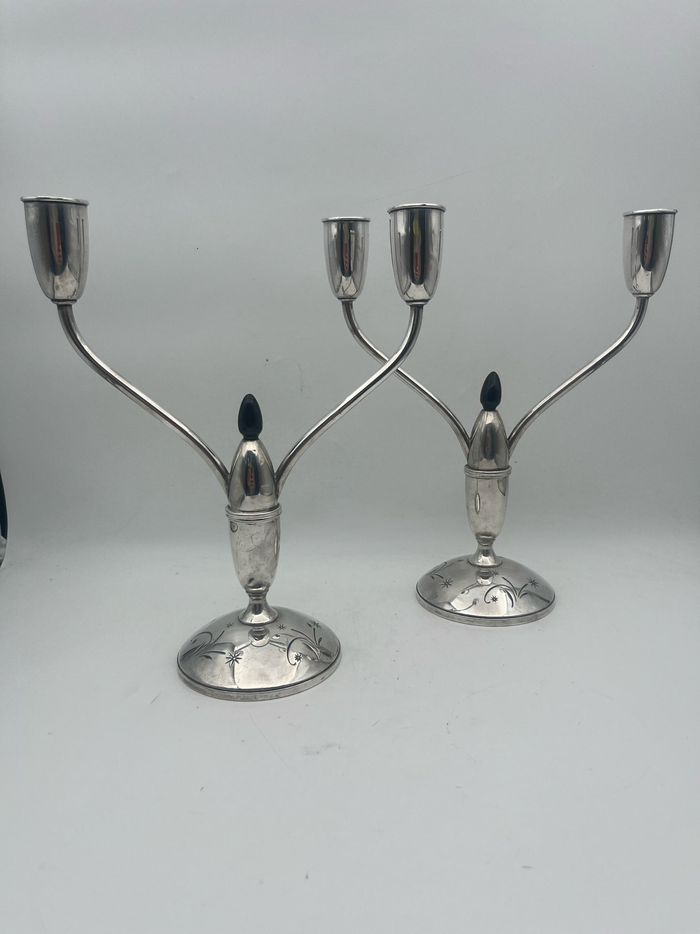 Gorham Mid Century Modern Sterling candelabra