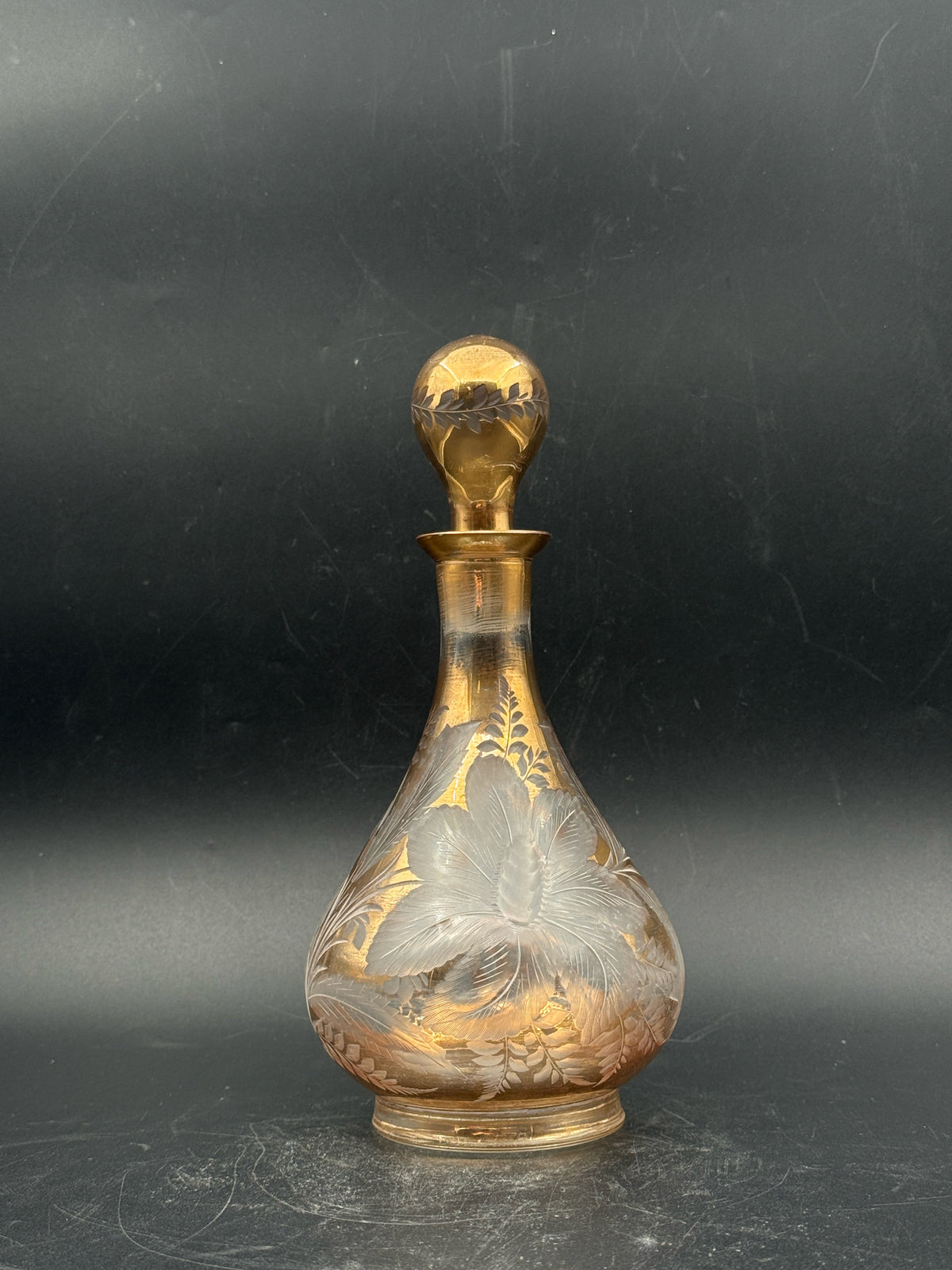 Vintage Czech Glass Perfume Bottles- Set Of 3