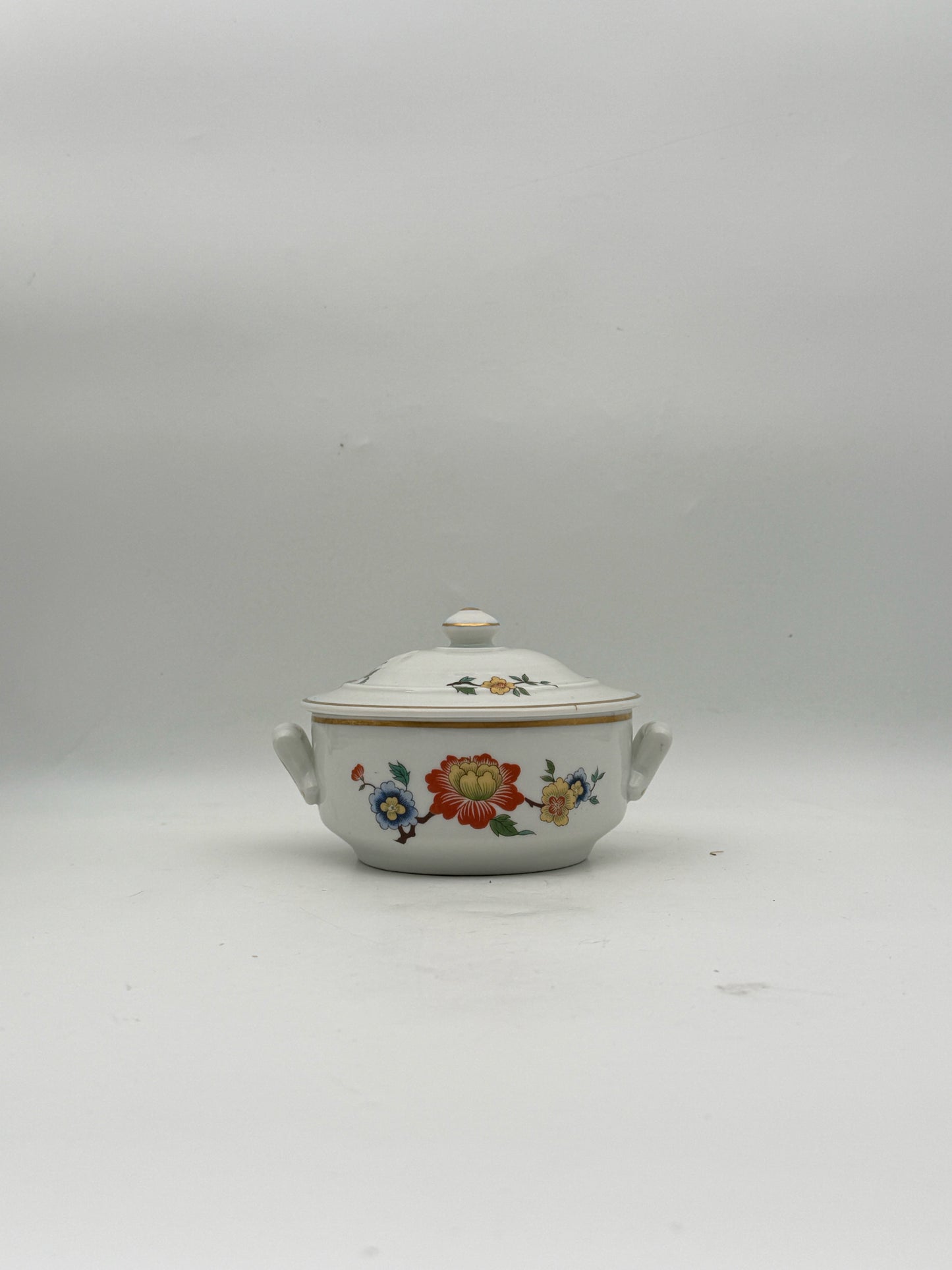 Apilco Covered Floral Dish Made In France