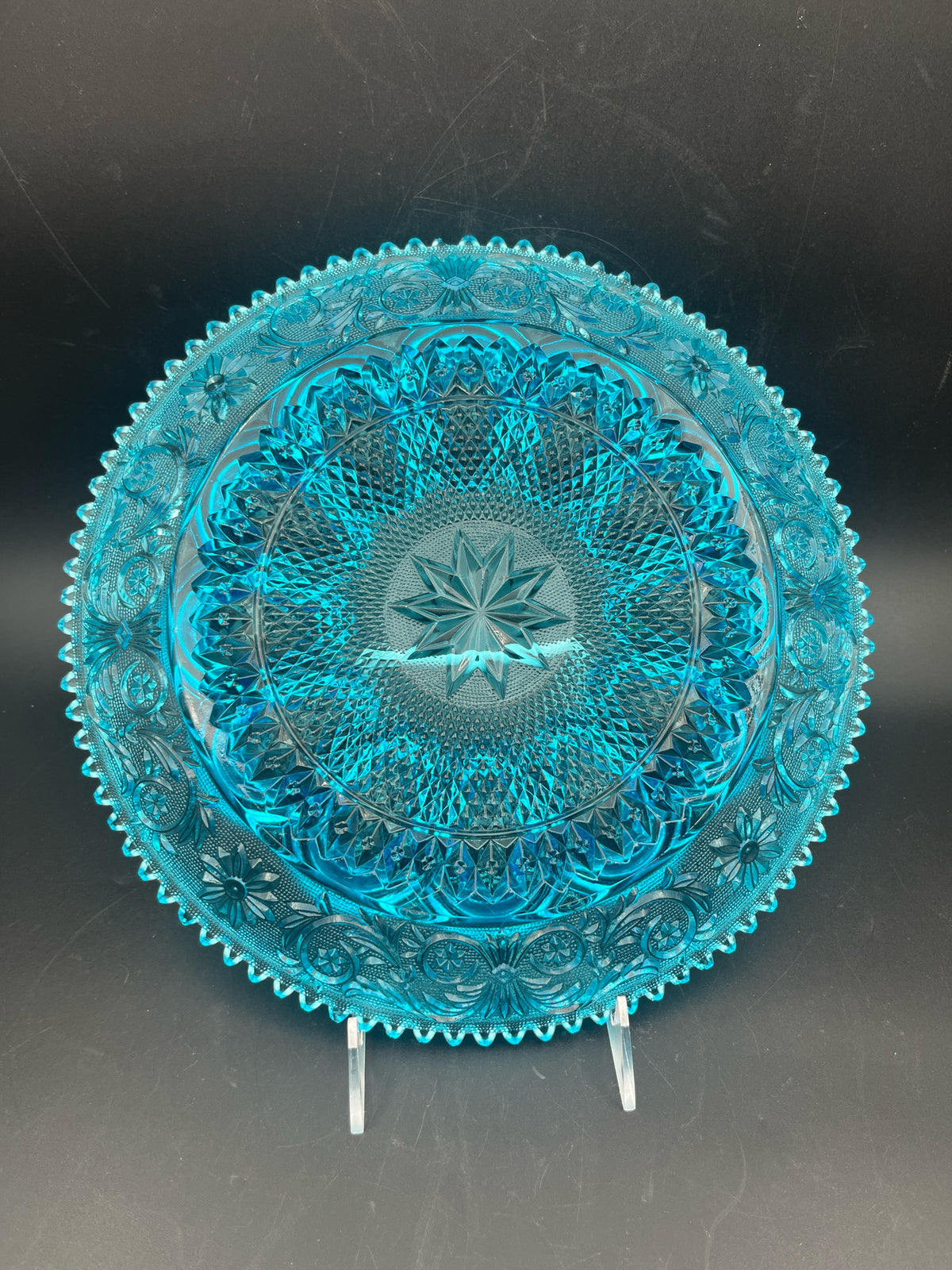 Deviled Egg Vintage Blue Plate