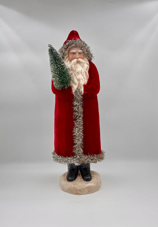 17" Red Velvet Santa – Raz Imports Figurine
