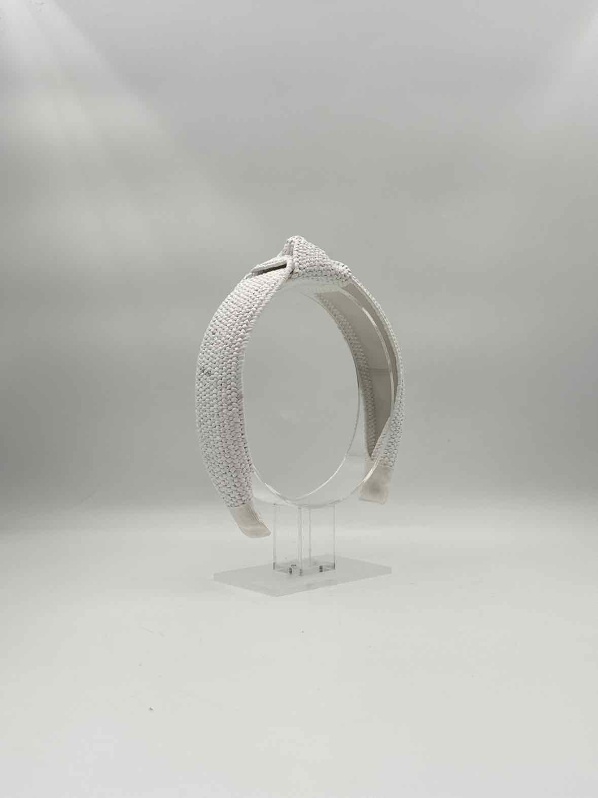 White  Knotted Woven Headband – Hair Accessory