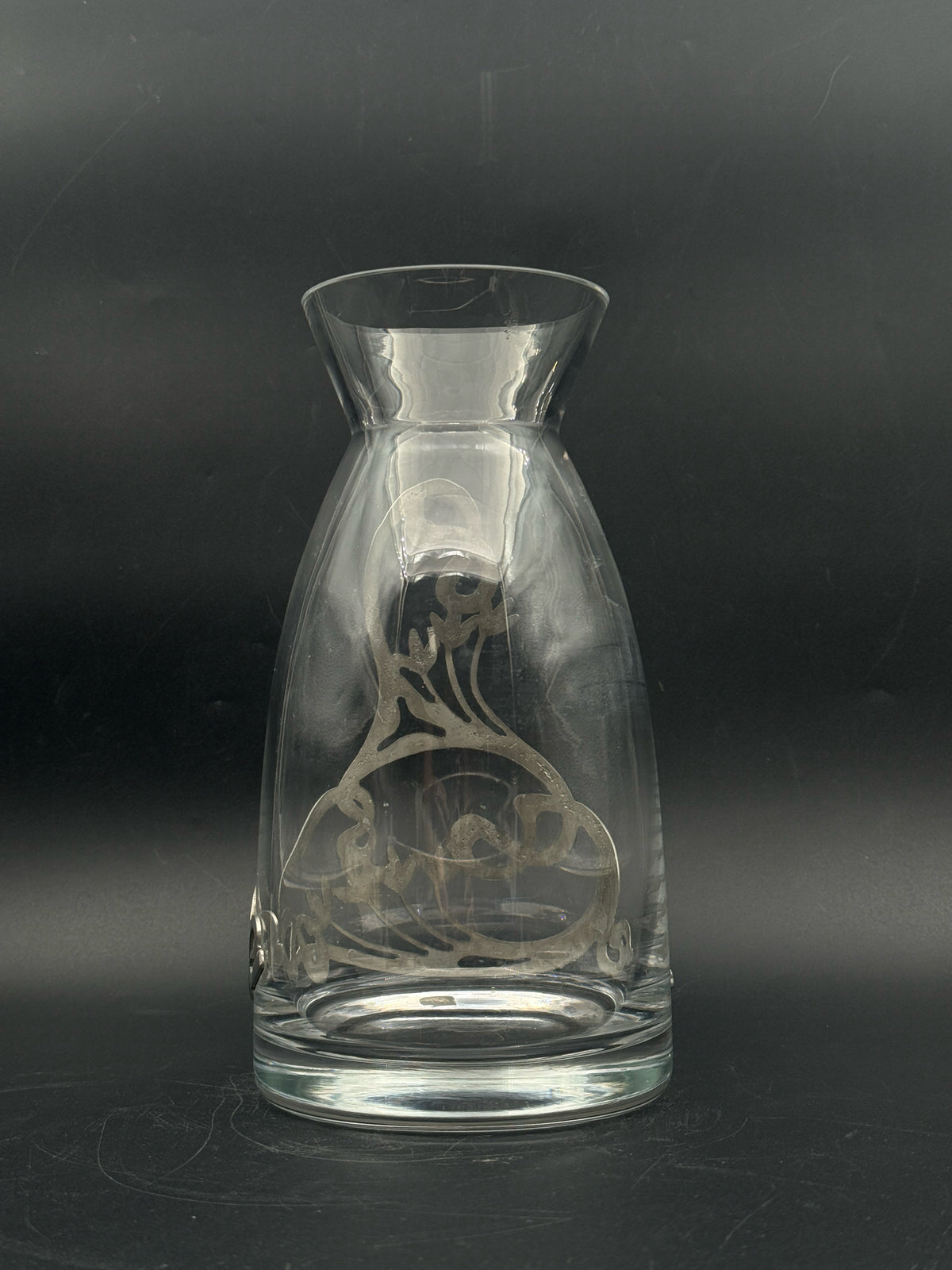 Les Potstainiers Hutois Glass And Pewter Decanter