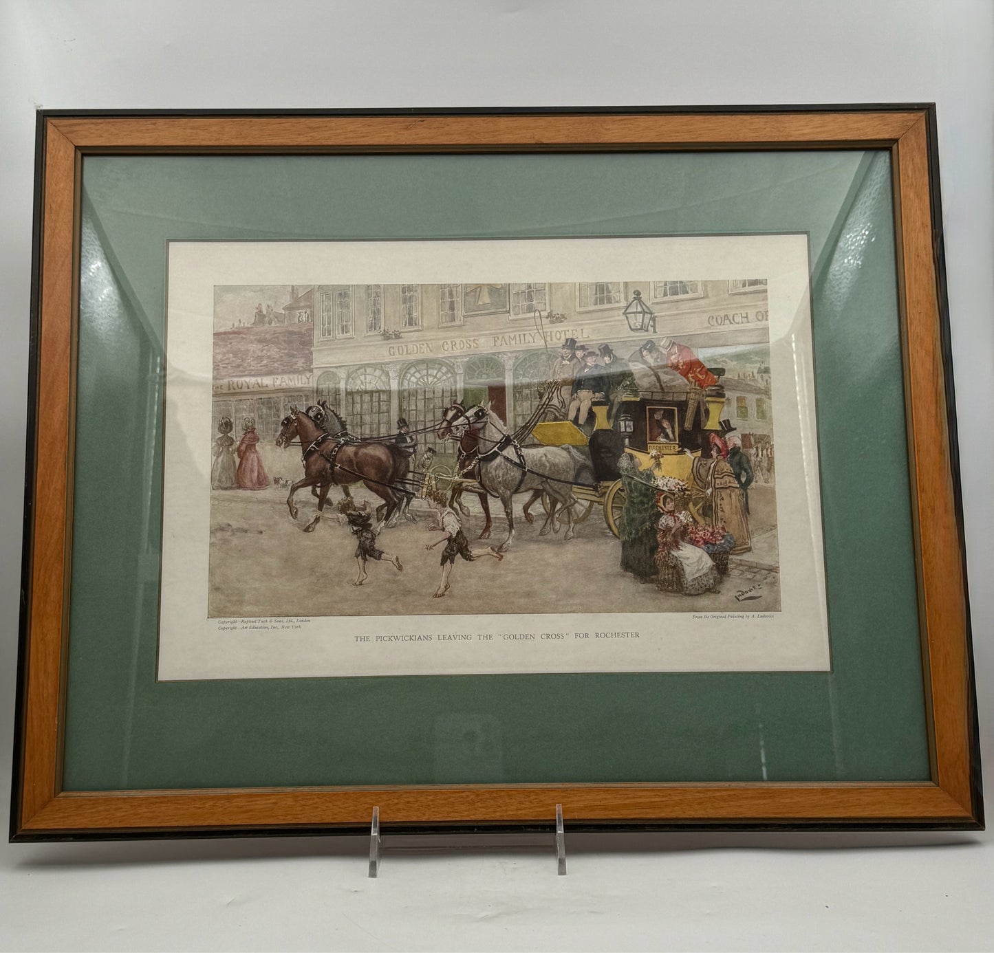 Ludovici "The Pickwickians Leaving The Golden Cross" Framed Print