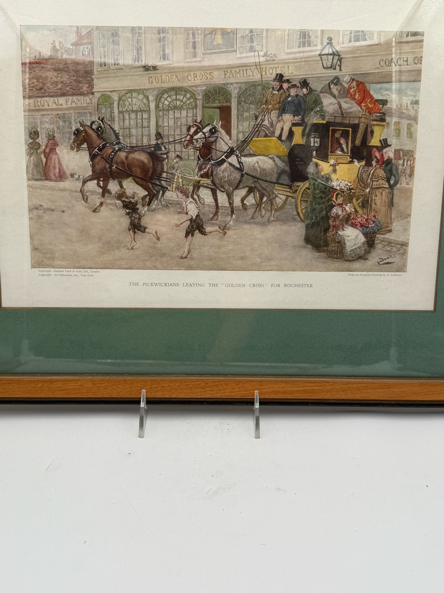 Ludovici "The Pickwickians Leaving The Golden Cross" Framed Print