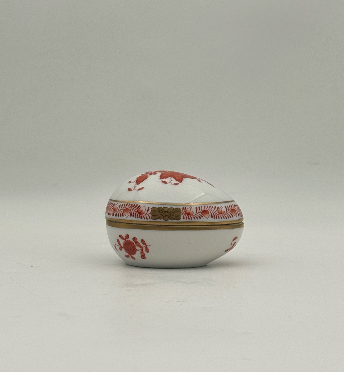 Herend Chinese Bouquet Egg Shaped Box