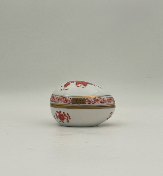 Herend Chinese Bouquet Egg Shaped Box