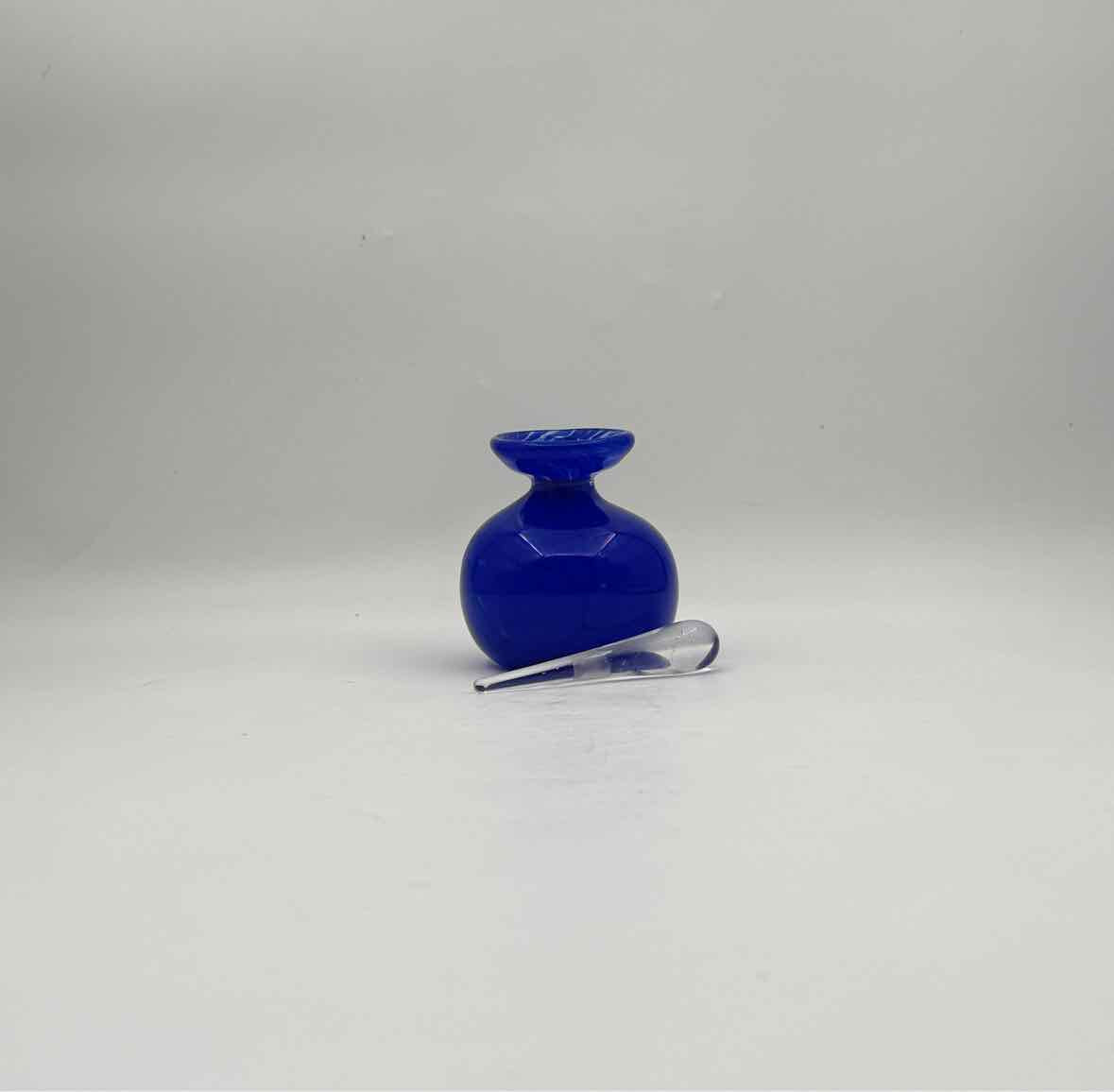 Blue Art Glass Perfume Bottle
