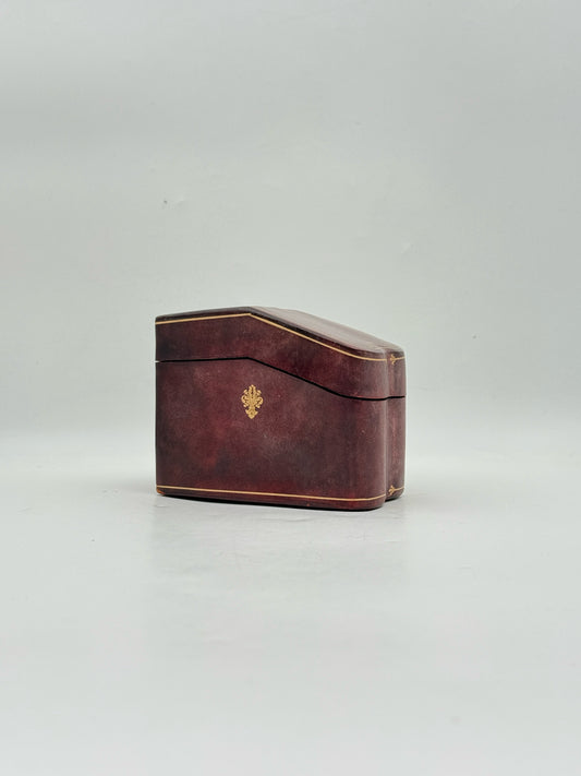 Vintage Leather Playing Card Case Made In Italy- Vintage Playing Cards Included
