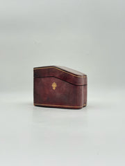 Vintage Leather Playing Card Case Made In Italy- Vintage Playing Cards Included