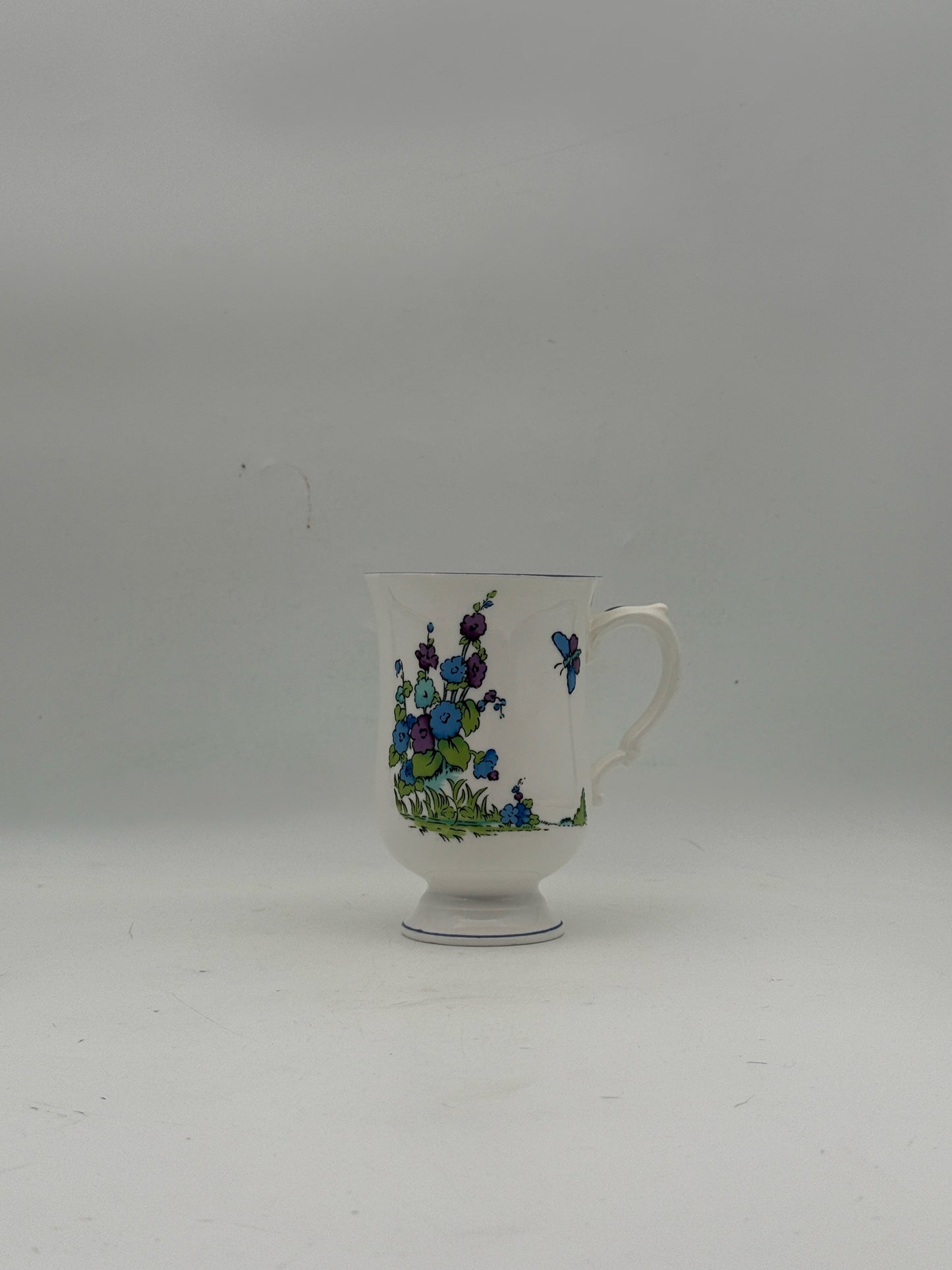 Staffordshire Gainsborough Footed Mug And Plate Dessert Set