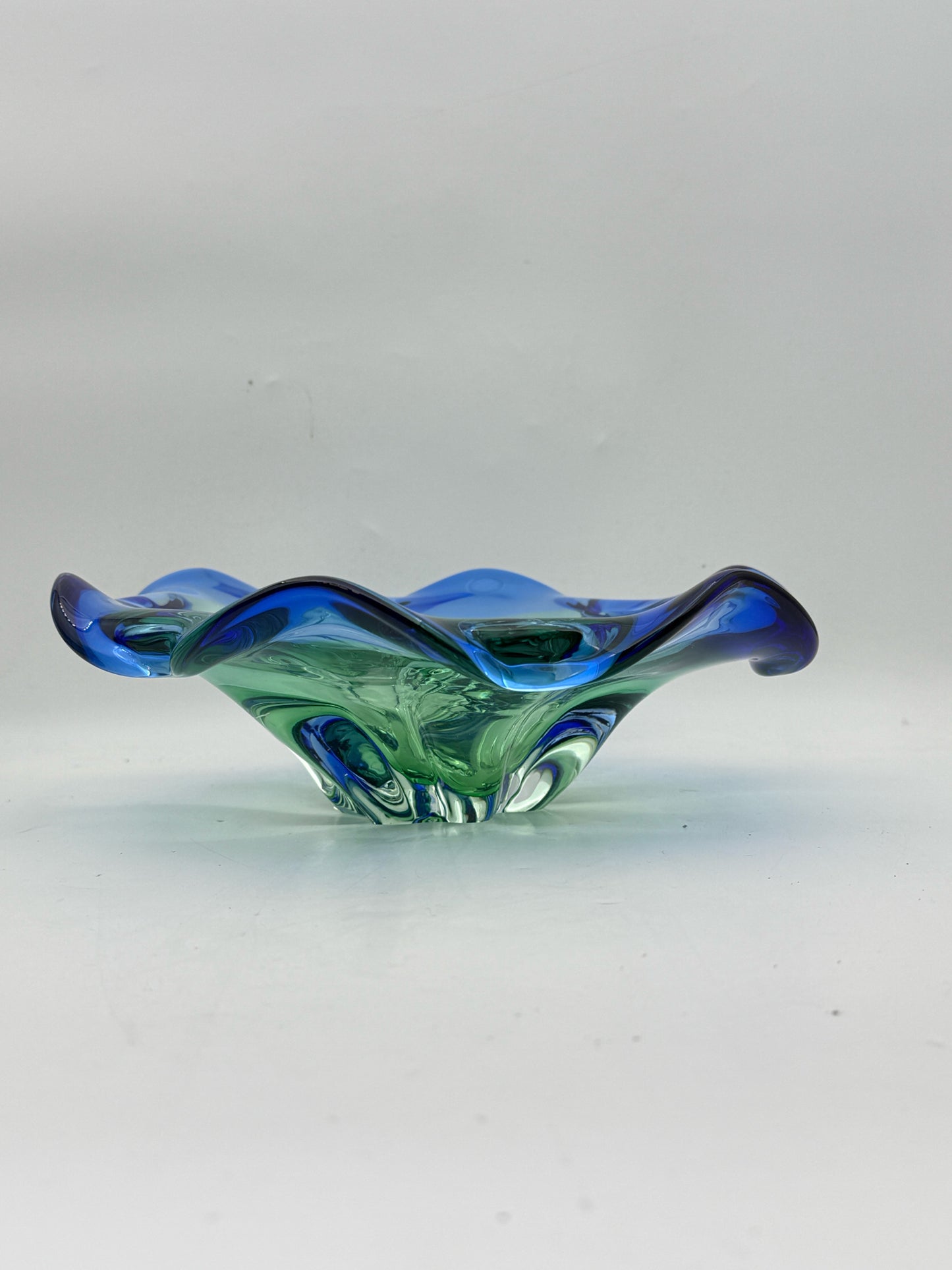 Blue And Green Glass Bowl